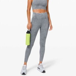Lululemon Fast and Free High Rise Tight 25" *Ice Dye
Ice Wash Asphalt Grey size4